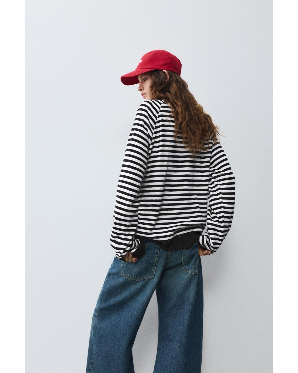 Pull&Bear Multicolor Long Sleeve Raglan T-Shirt