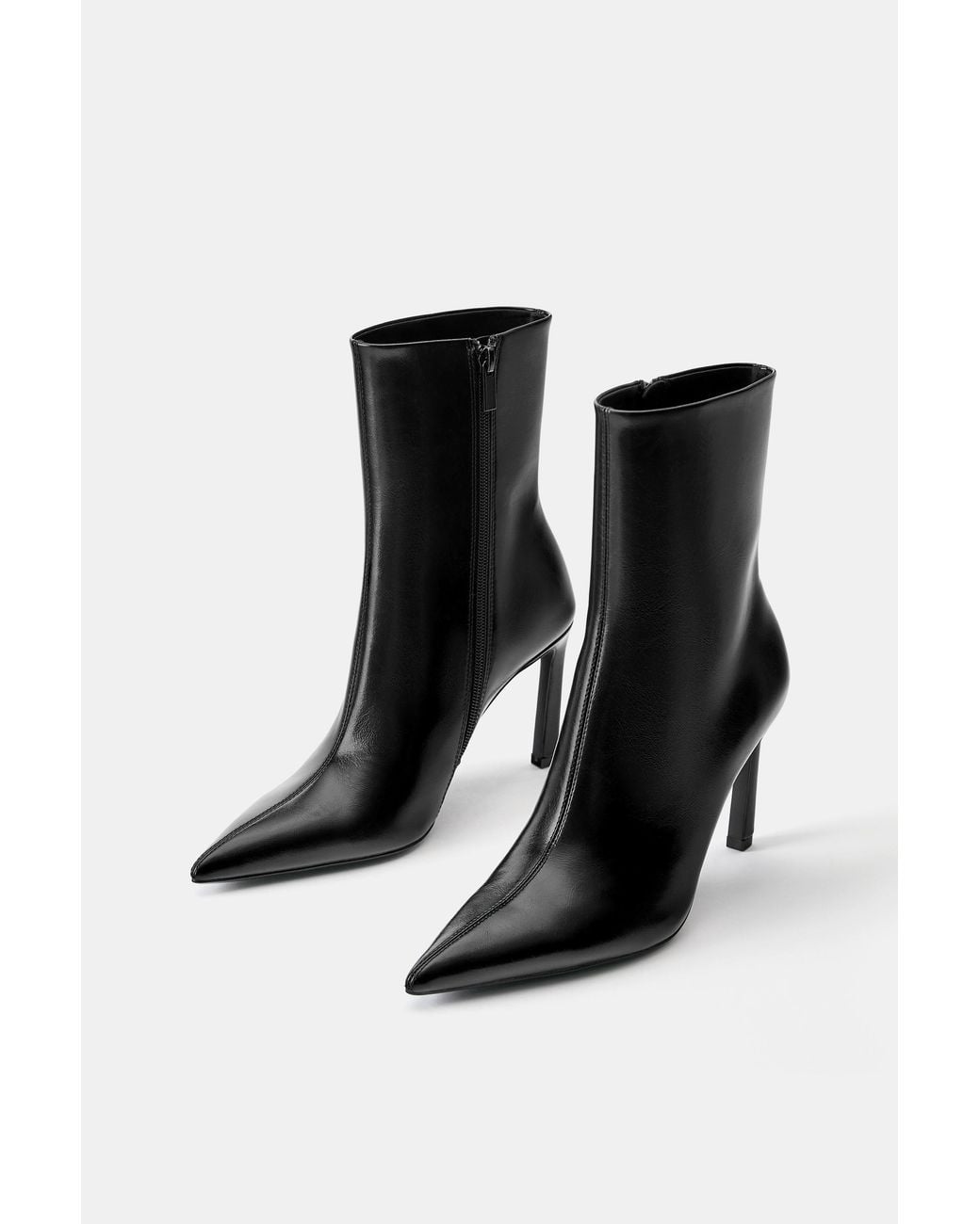 Pull&Bear Black Stiefeletten Mit Hohem Absatz