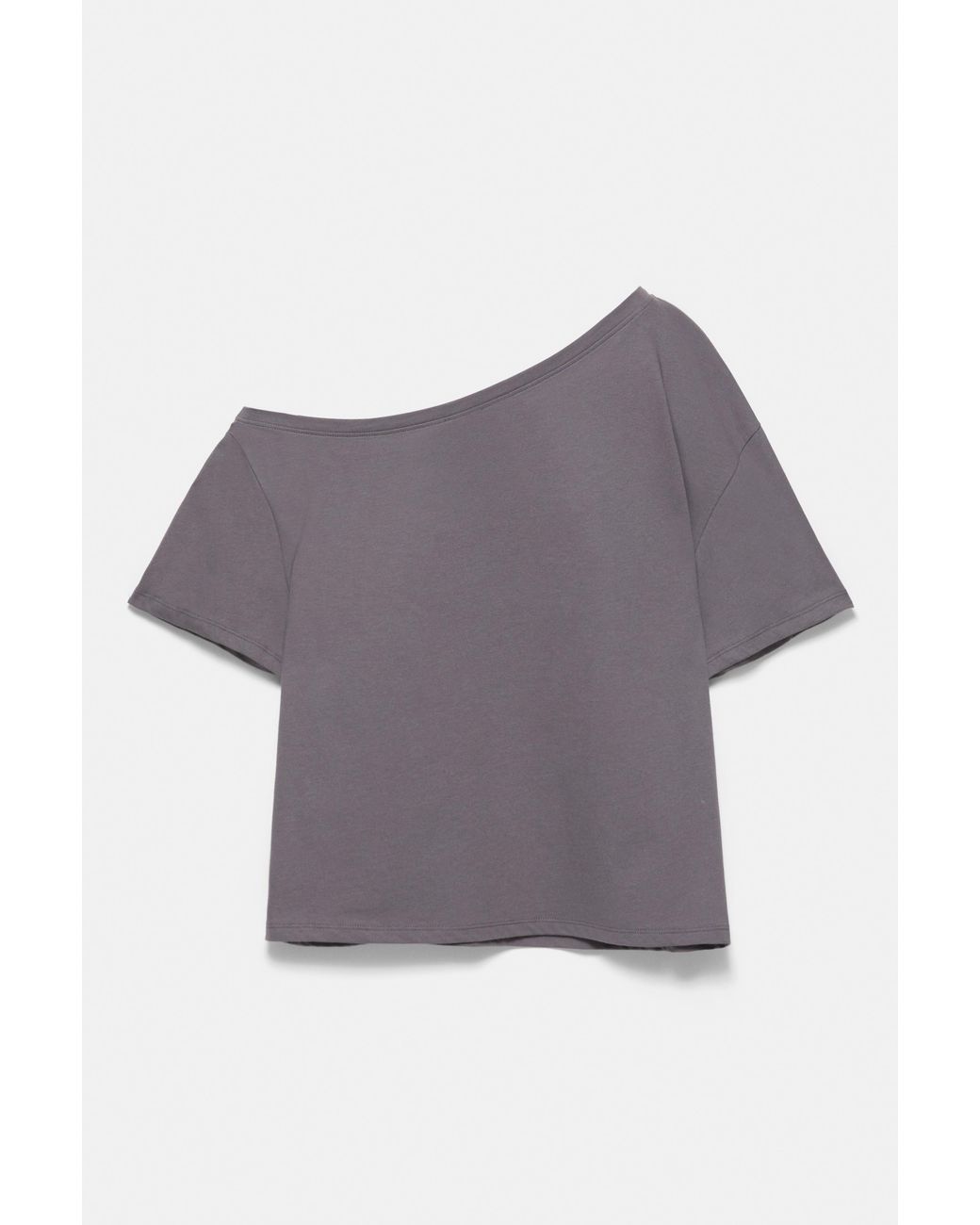 Pull&Bear Gray Asymmetric Star T-Shirt