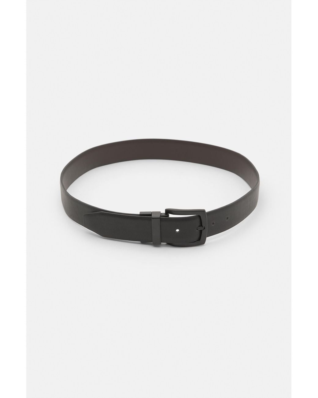 Pull&Bear Brown Reversible Leather Effect Belt for men