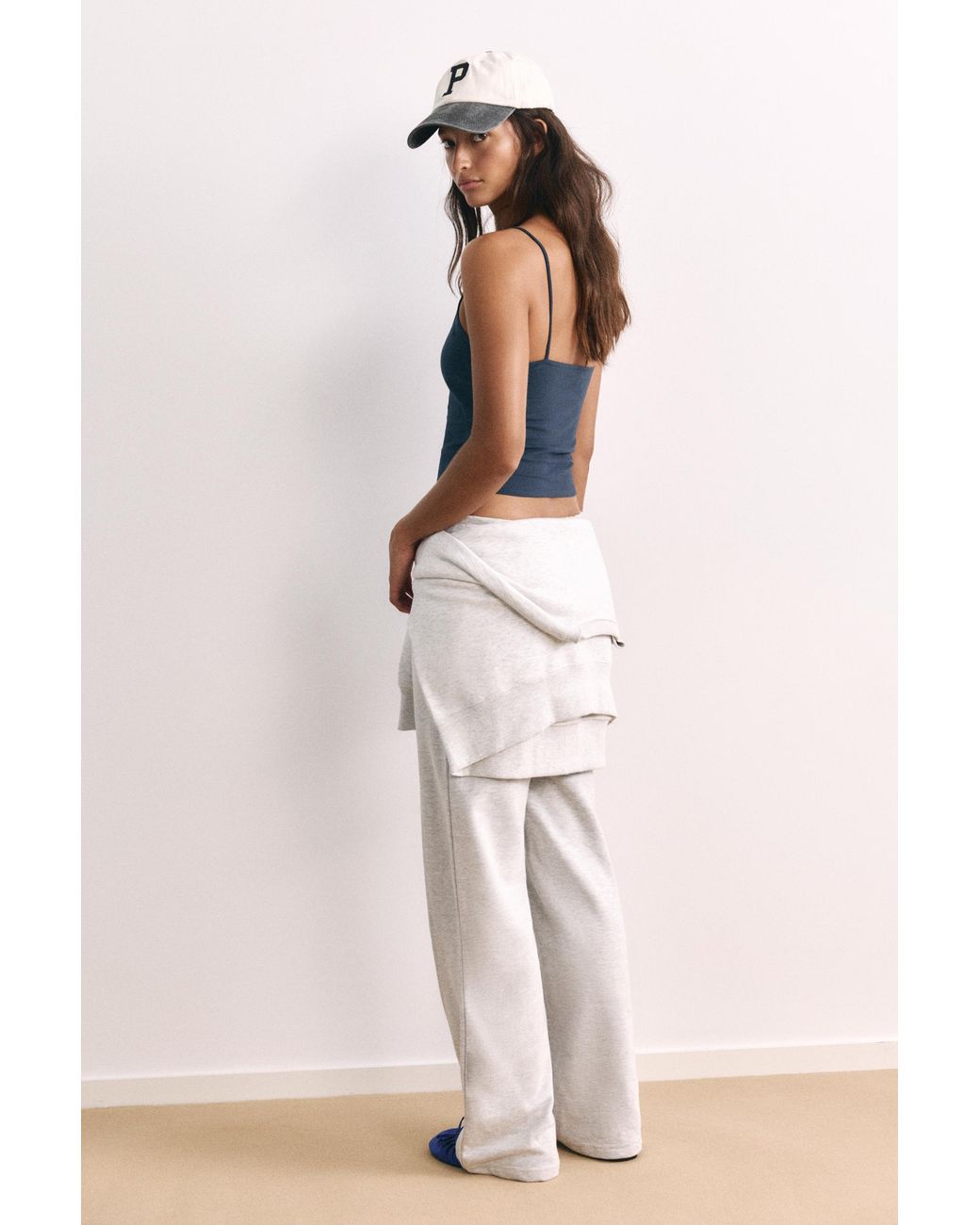 Pull&Bear Blue New York Graphic Strappy Top