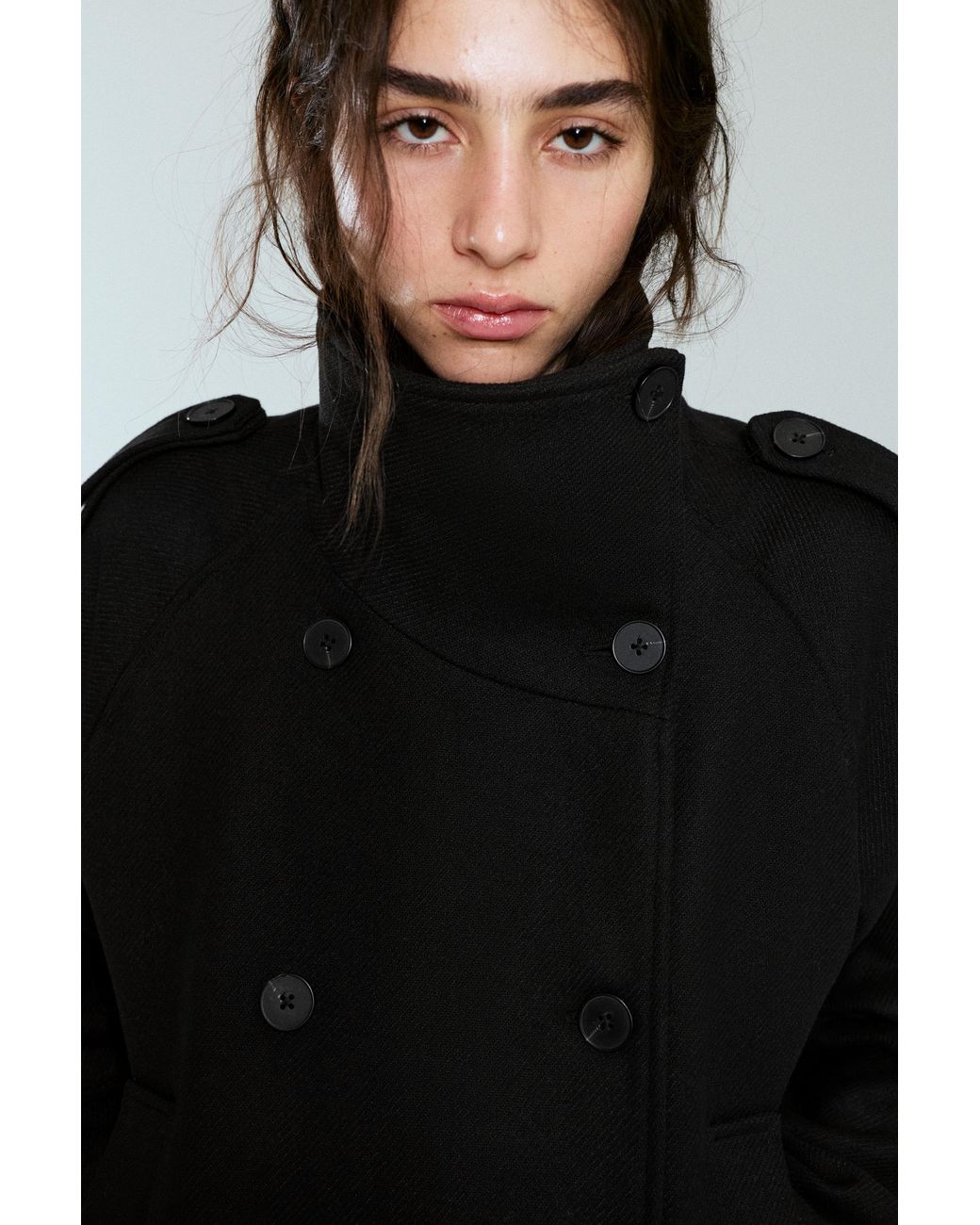 Trench Corto di Pull&Bear in Black