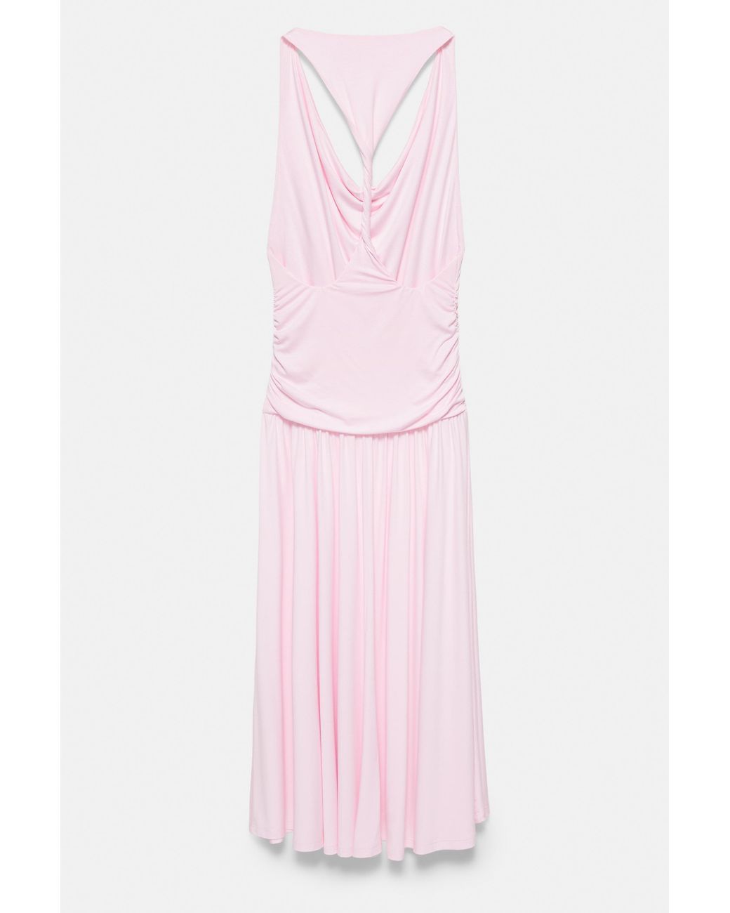 Pull&Bear Blue Open Back Knot Midi Dress