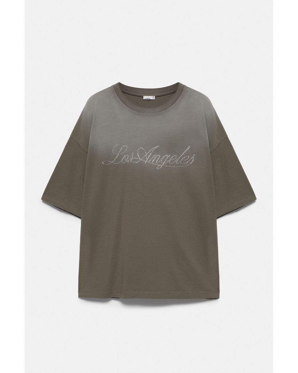 Pull&Bear Multicolor Rhinestone Graphic T-Shirt