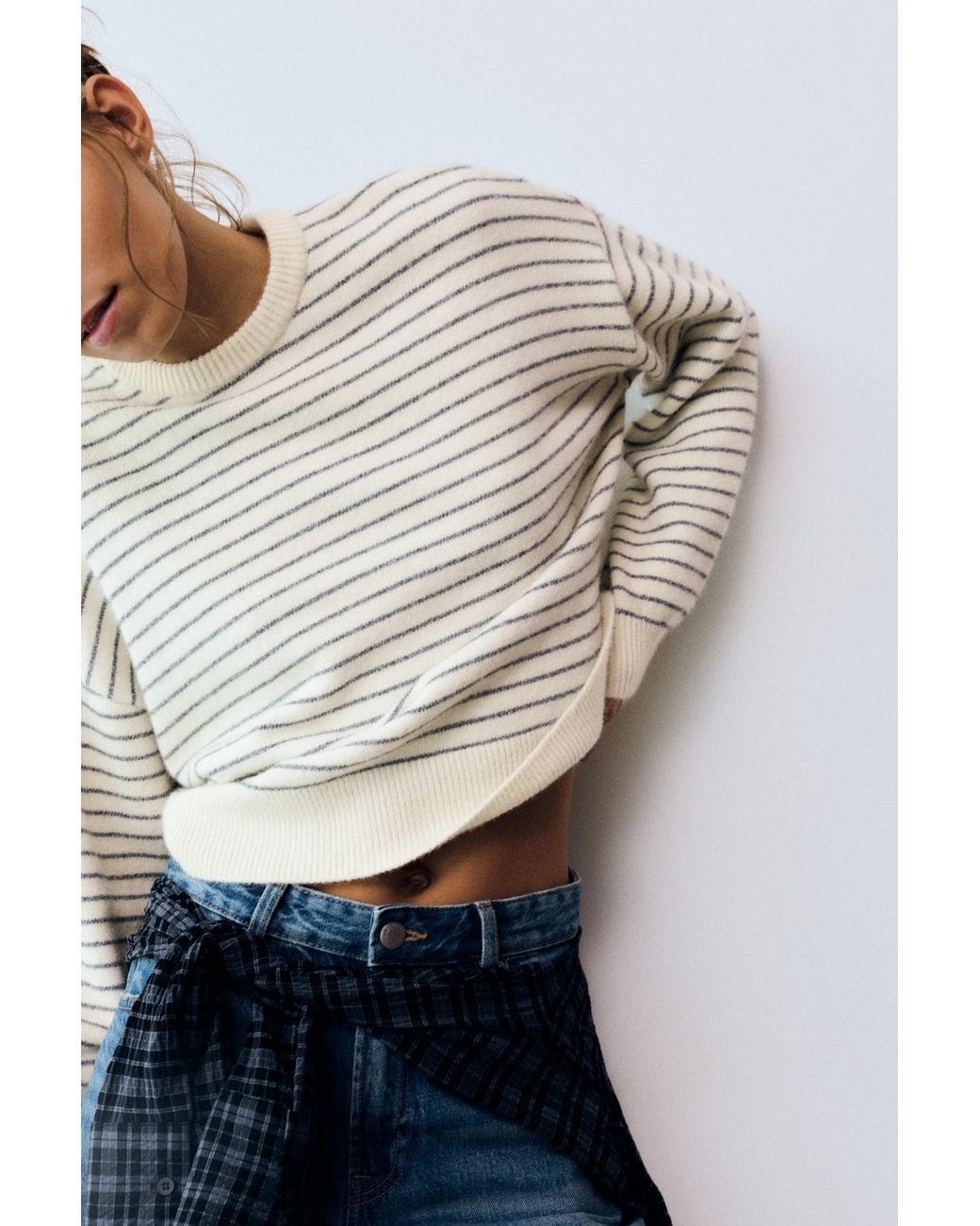 Pull Boxy En Maille Soft Pull&Bear en coloris White