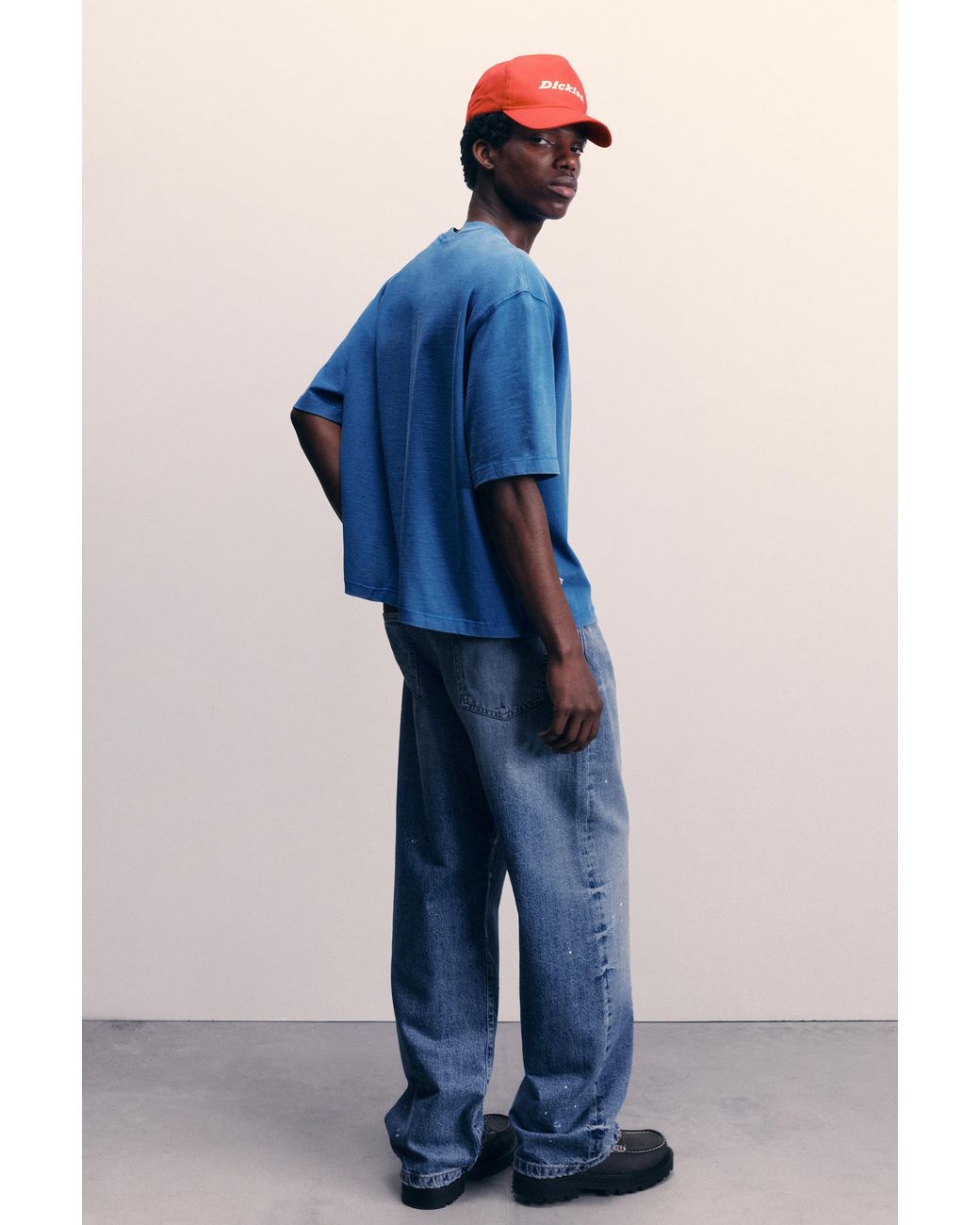 T-Shirt Boxy Dickies Pull&Bear pour homme en coloris Blue
