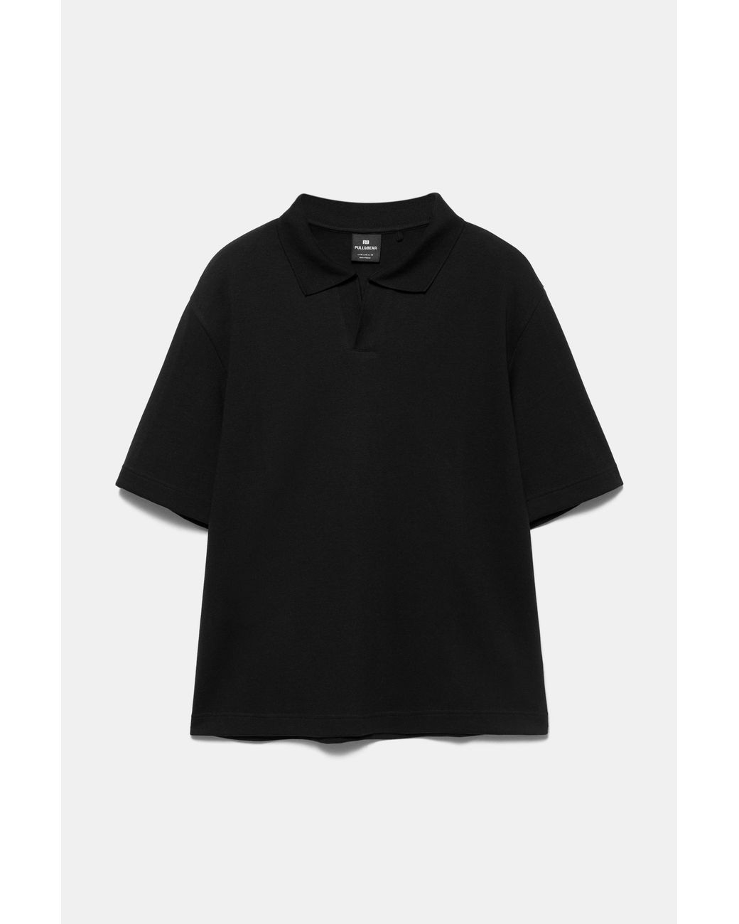 Pull&Bear Interlock Polo Met Korte Mouw in het Blue voor heren