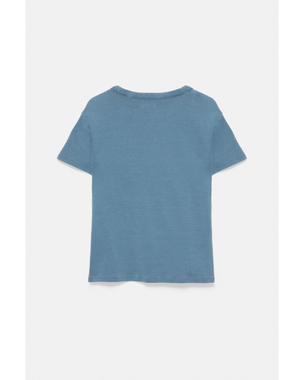 Pull&Bear Blue Regular Fit Crackled Graphic T-Shirt