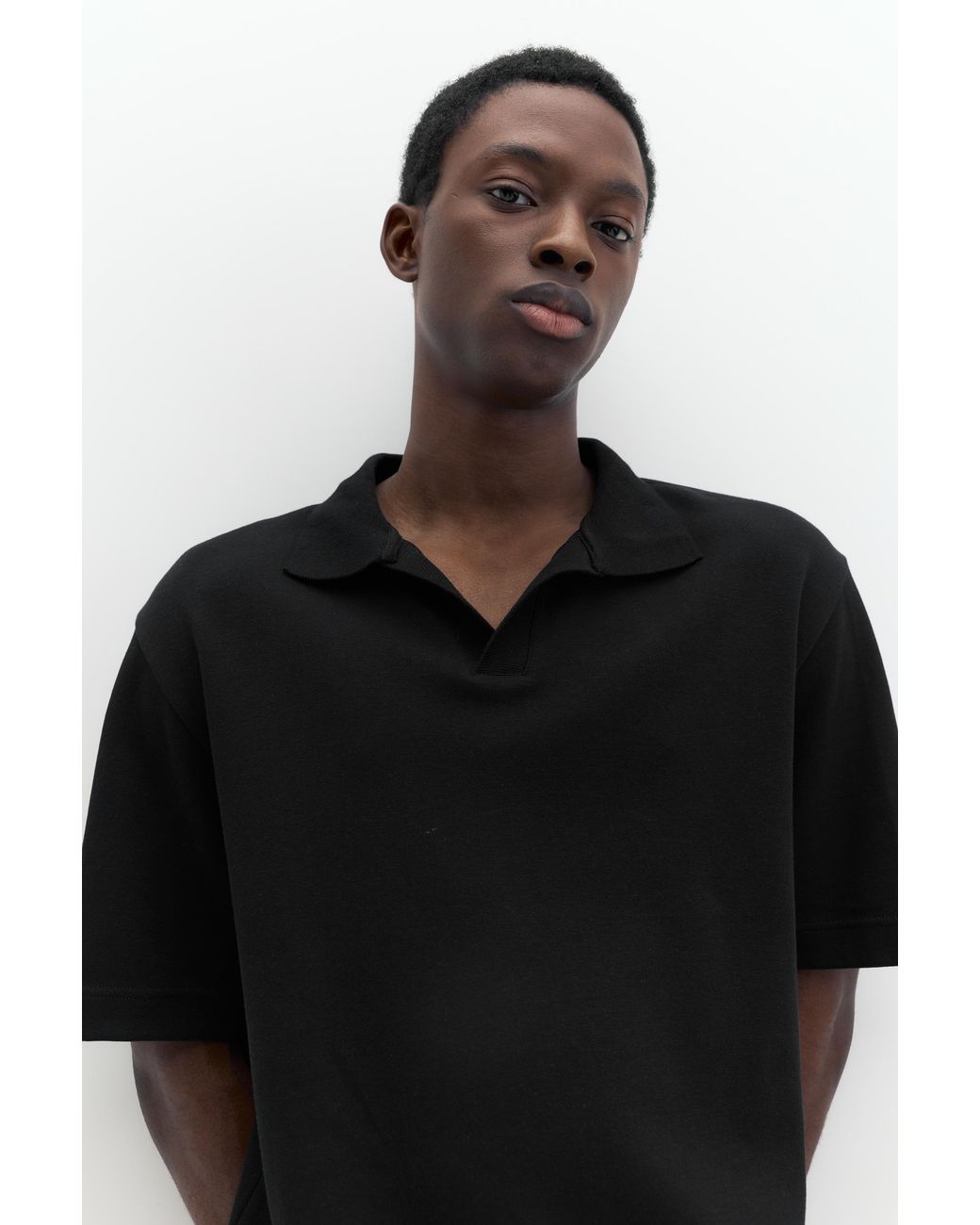 Pull&Bear Interlock Polo Met Korte Mouw in het Blue voor heren