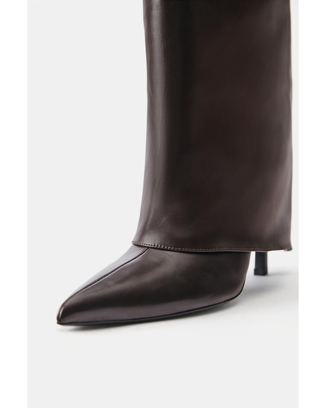 Pull&Bear Black Heeled Footed Legging Boots