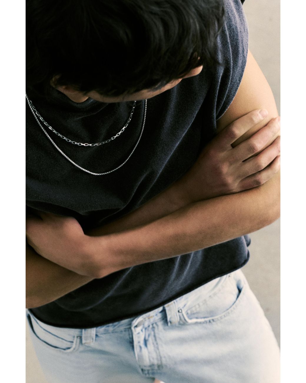 Pull&Bear White 2-Pack Of Necklaces for men