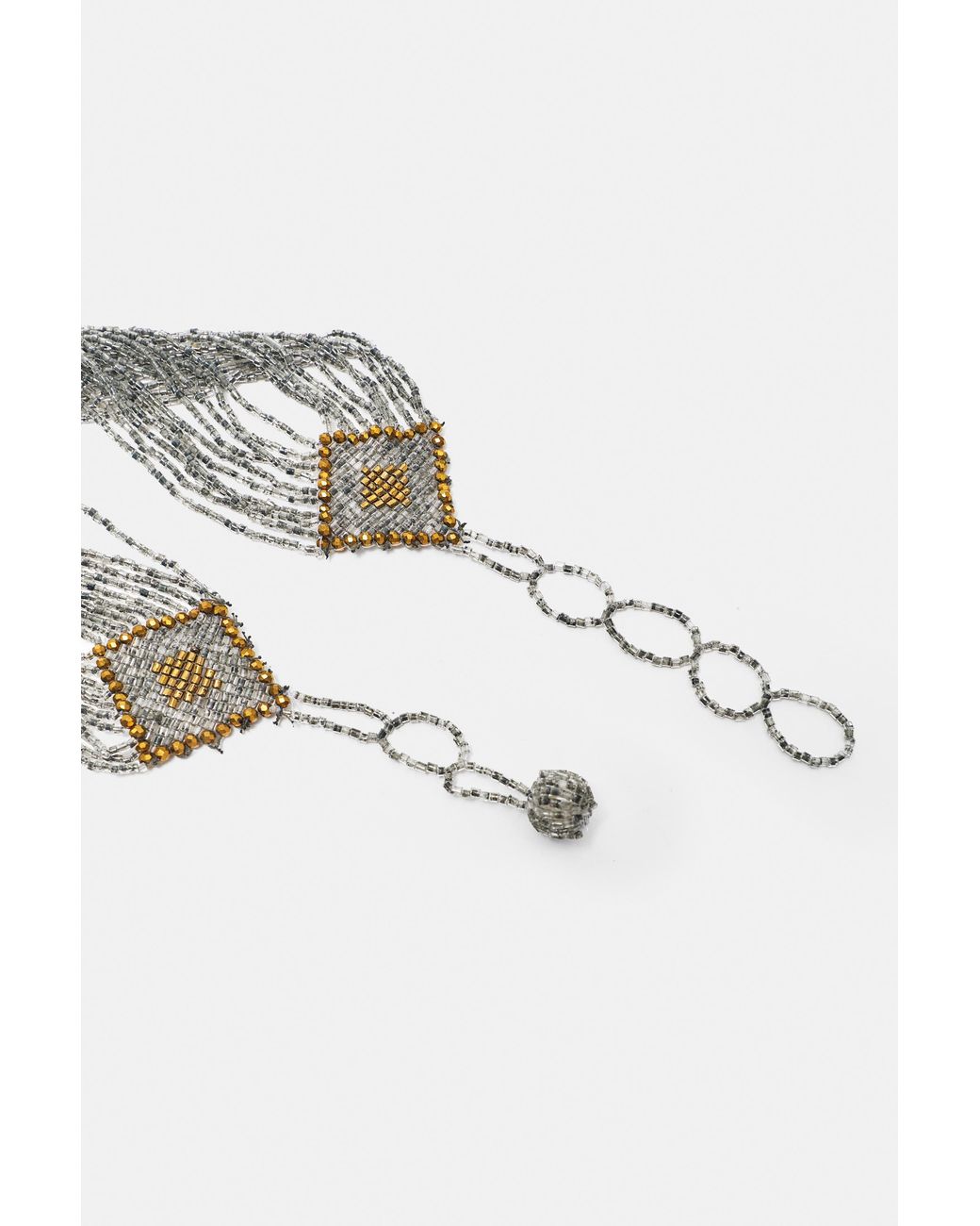 Collana Choker Con Perline di Pull&Bear in White
