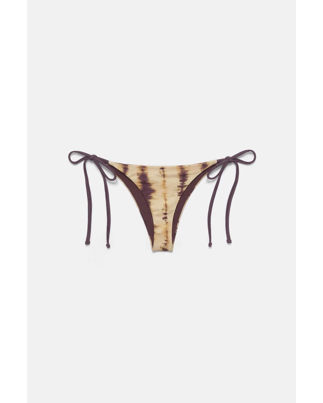 Pull&Bear Blue Tie-Dye Bikini Bottoms With Ties