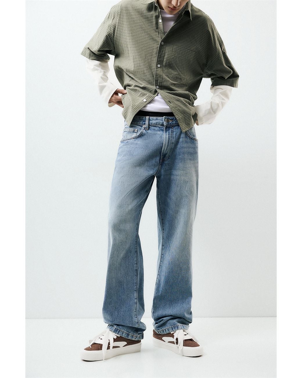 Pull&Bear Bootcut-Jeans in Blue für Herren