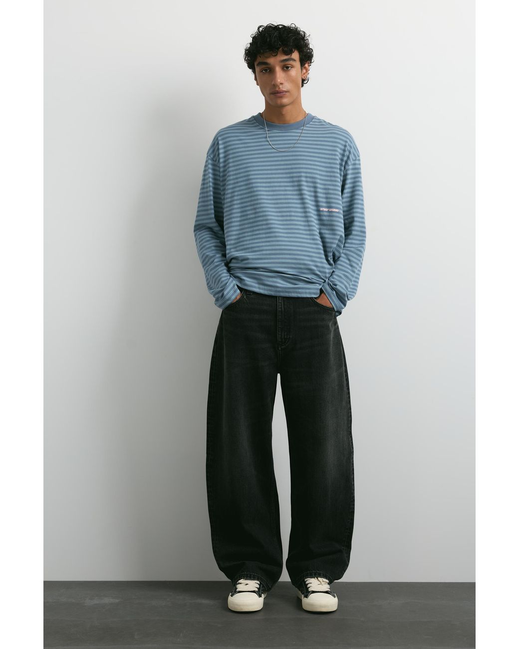 Pull&Bear Baggy Pofmouw Jeans in het Gray voor heren