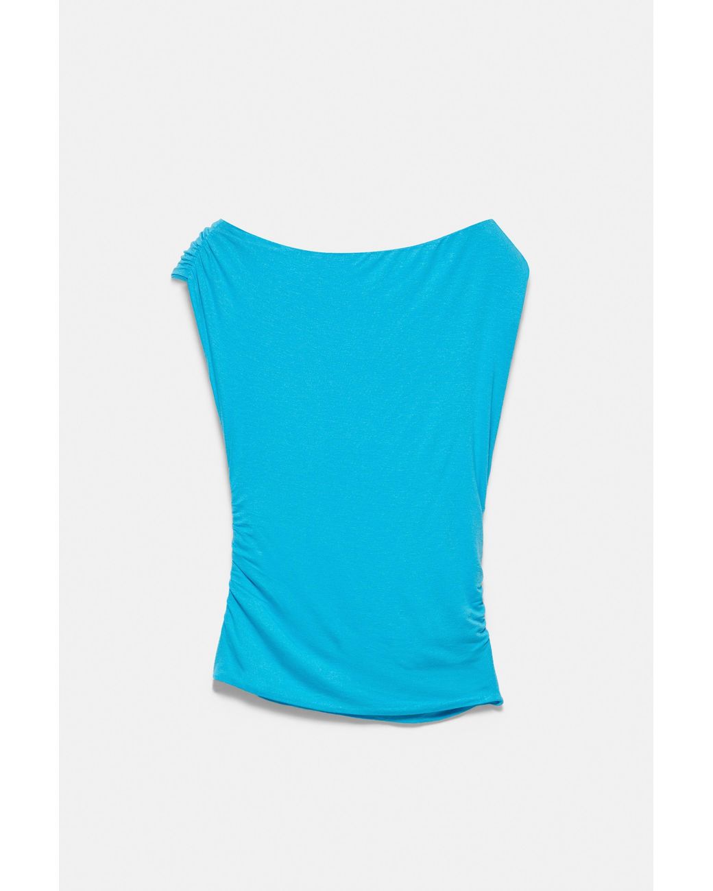 Top Asymétrique Froncé Pull&Bear en coloris Blue