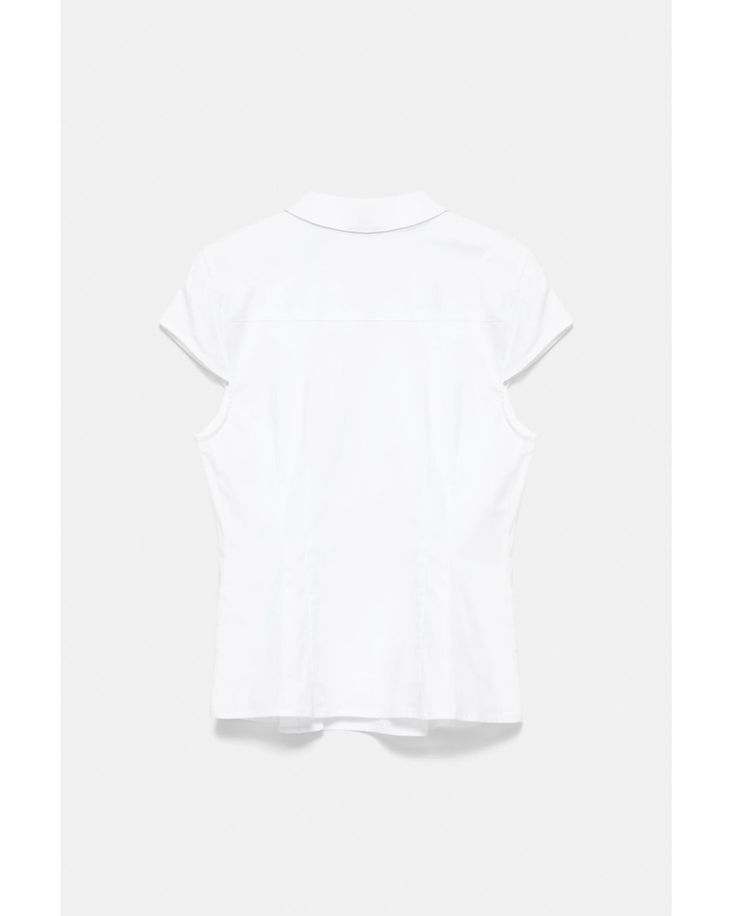 Pull&Bear Gray Peter Pan Collar Shirt