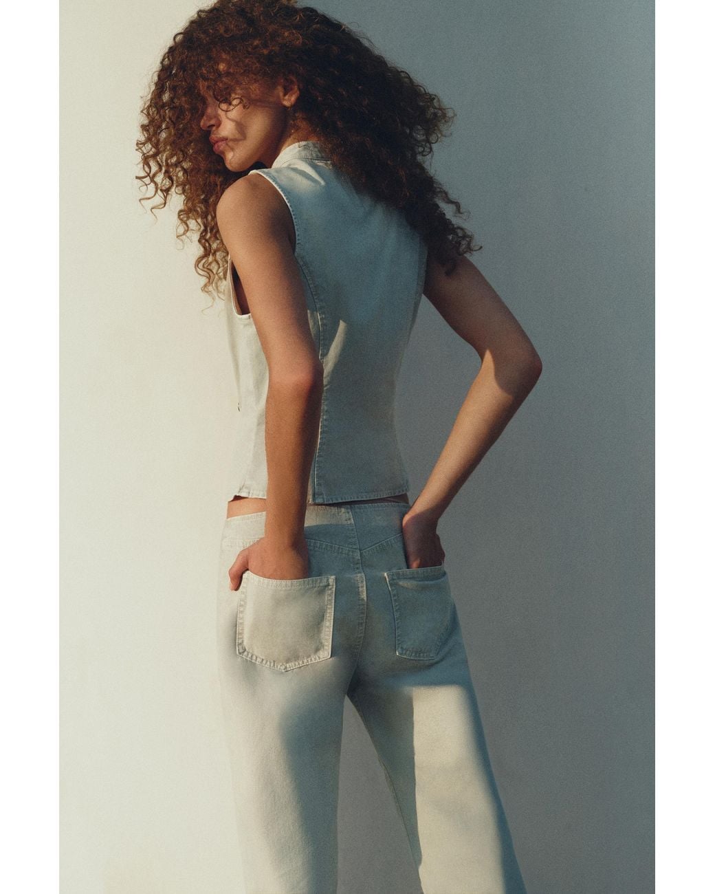 Pull&Bear Blue Button And Toggle Capris