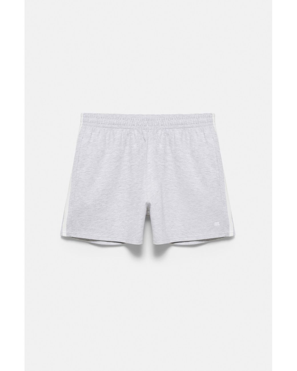 Pull&Bear White Sports Shorts With Side Stripes