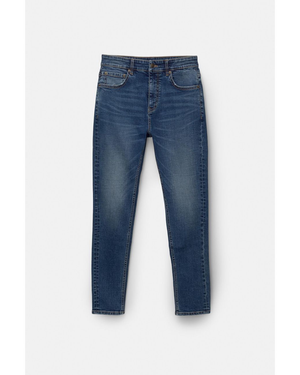 Pull&Bear Blue Basic Skinny Jeans for men