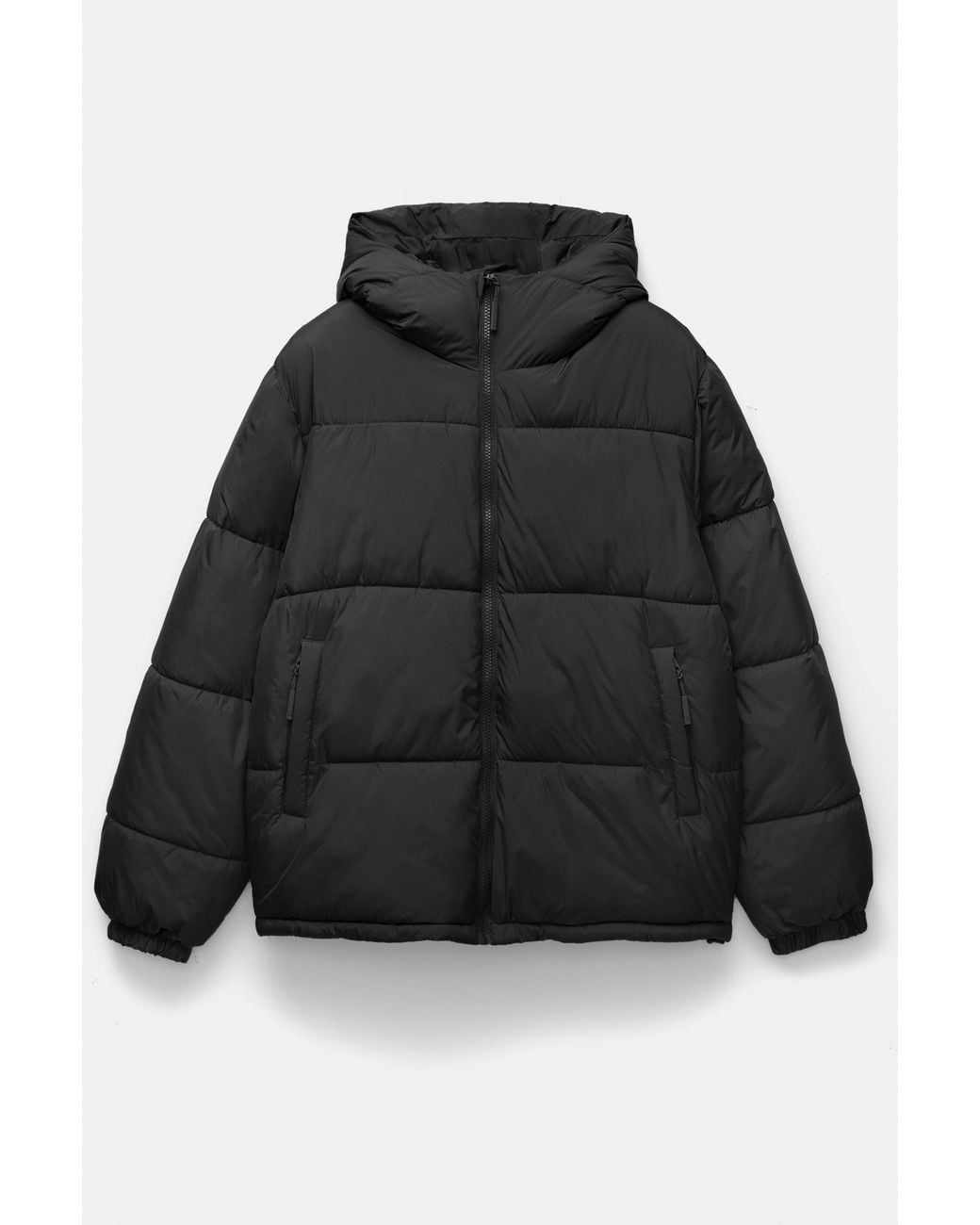 Pull&Bear Steppjacke Mit Kapuze in Black für Herren