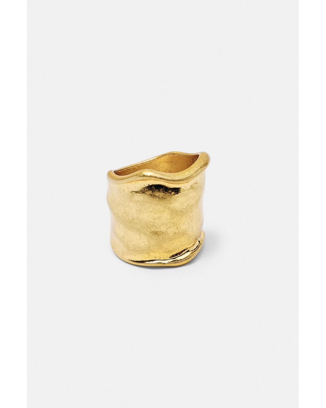 Pull&Bear Metallic 2-Pack Of Wide Spiral Rings