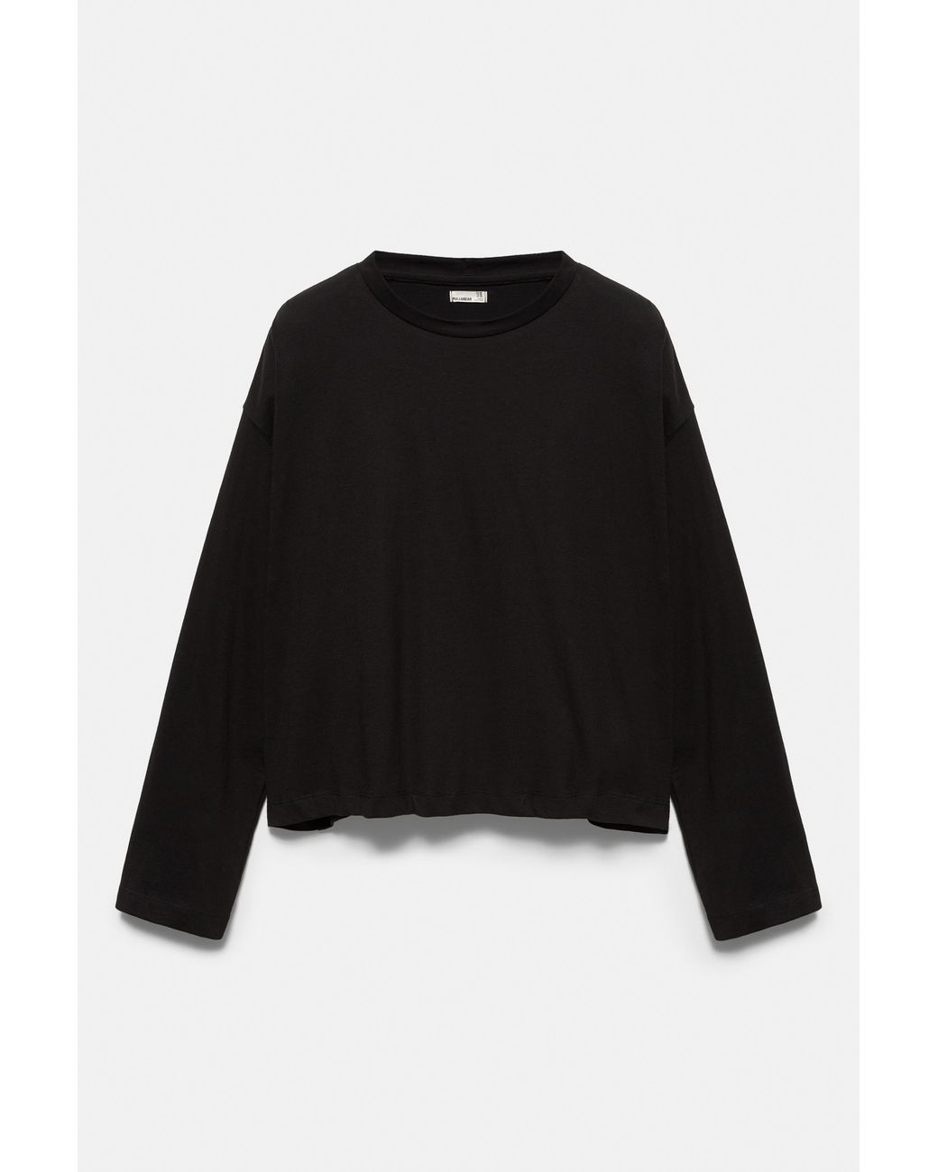 Pull&Bear Black Boxy-Fit Long Sleeve T-Shirt