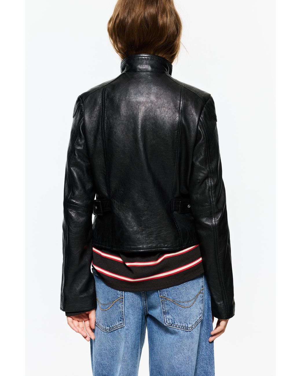 Pull&Bear Black 100% Sheepskin Jacket