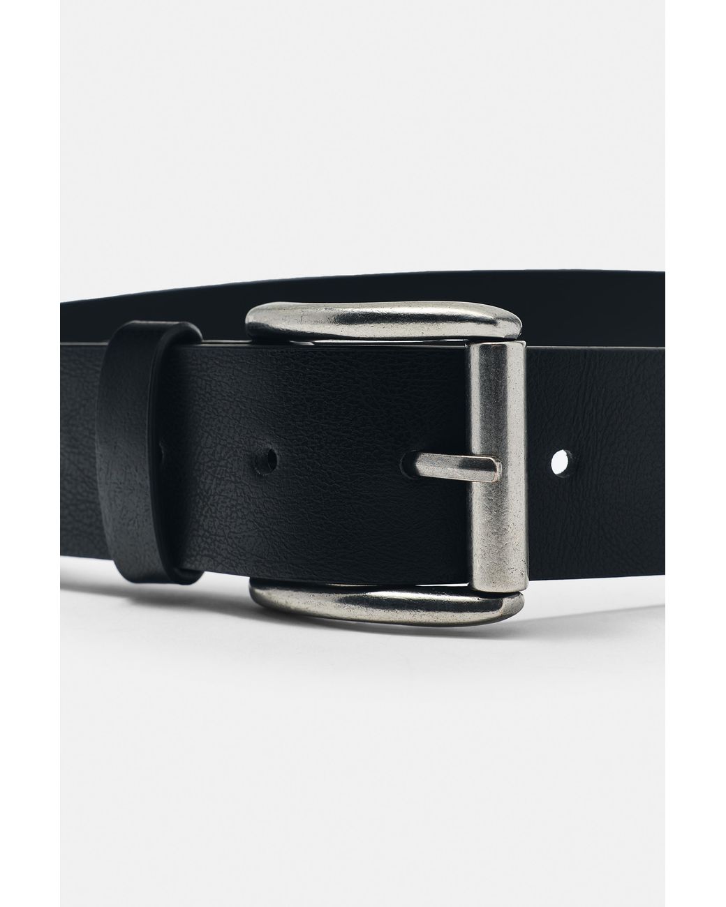 Pull&Bear Blue Leather-Effect Belt for men