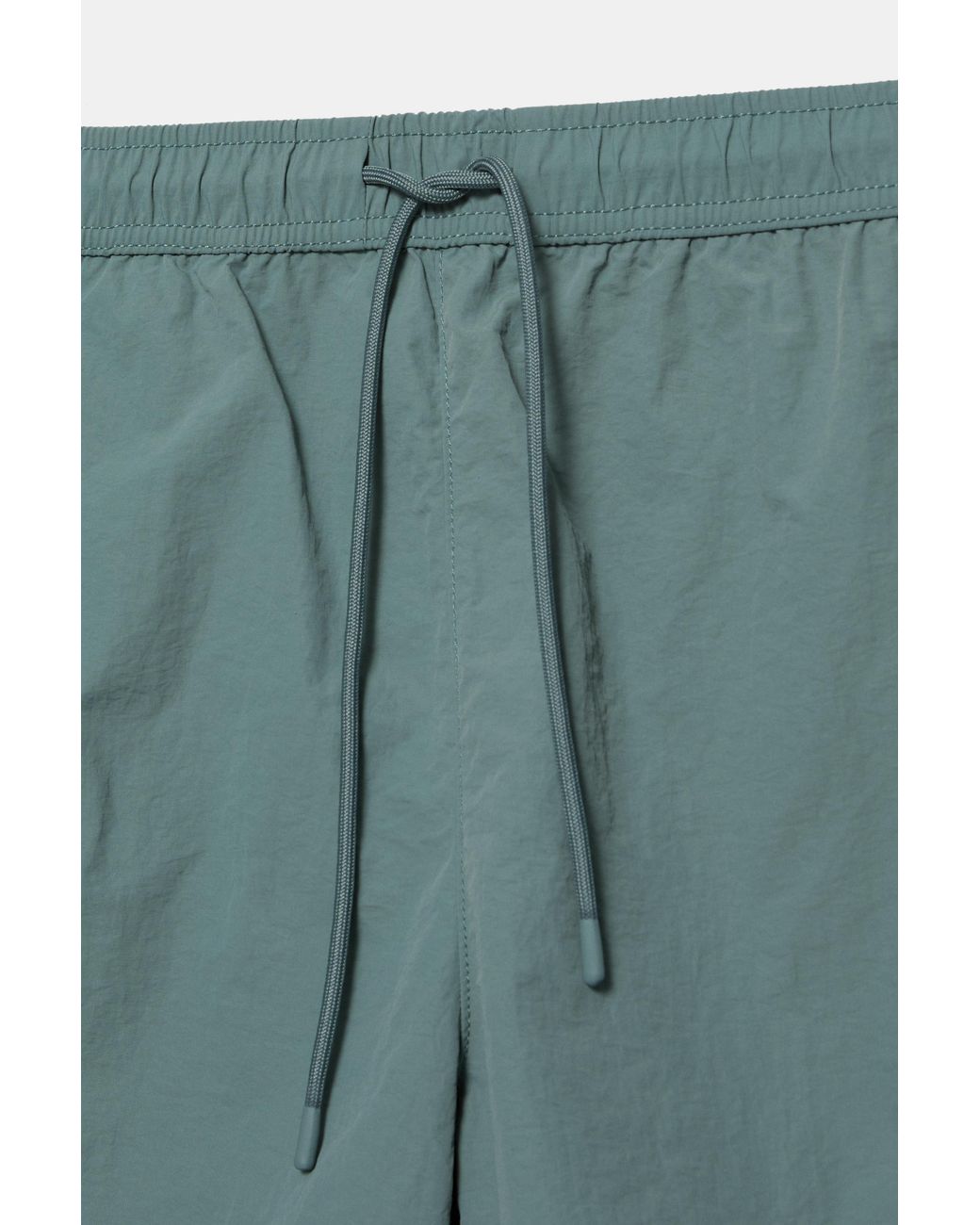 Pull&Bear Green Regular Fit Swim Shorts for men