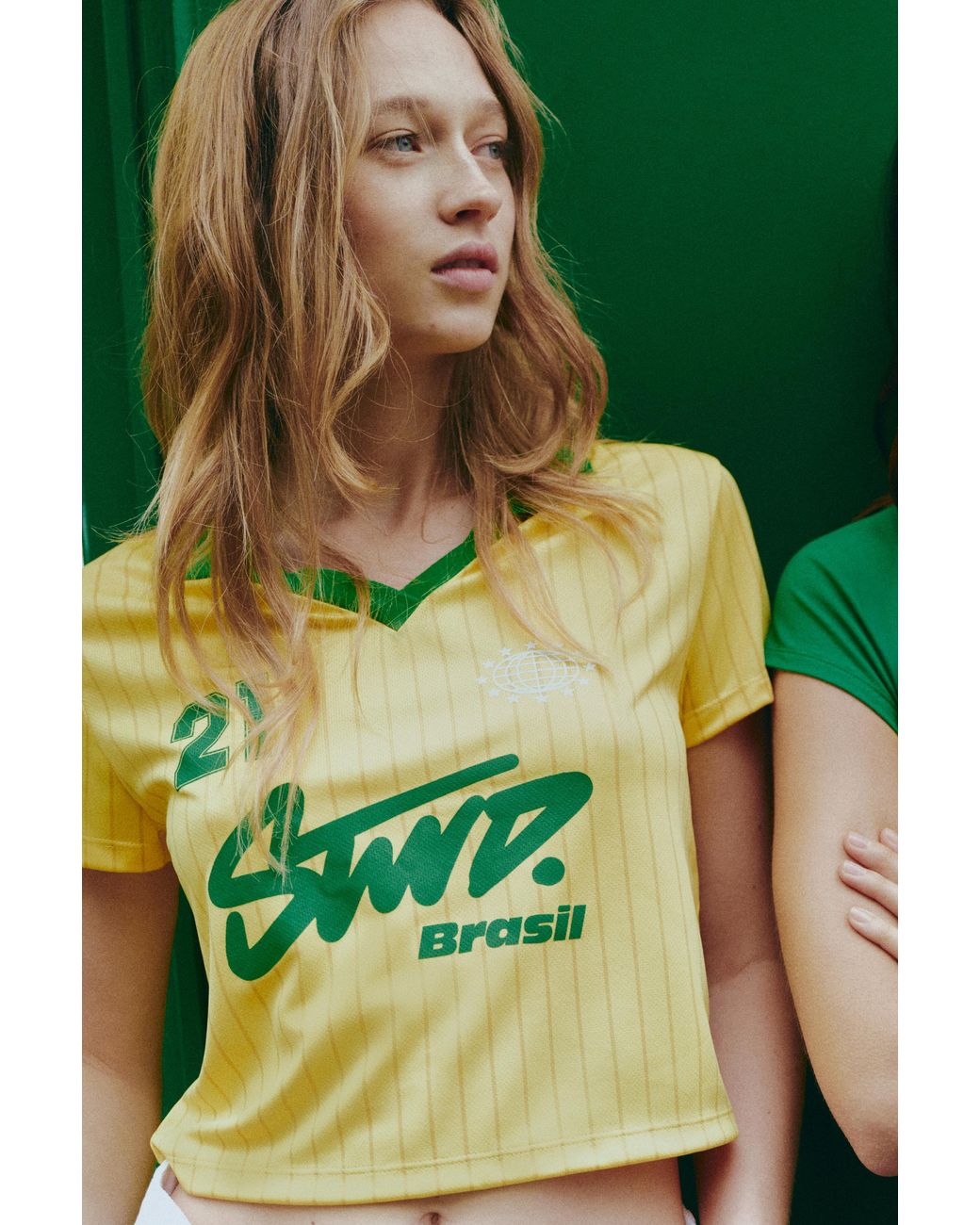Pull&Bear Green Stwd Brasil T-Shirt