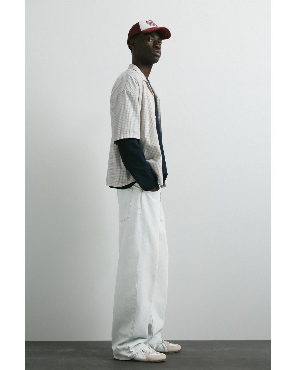 Pull&Bear Gray Wide-Leg Jeans for men