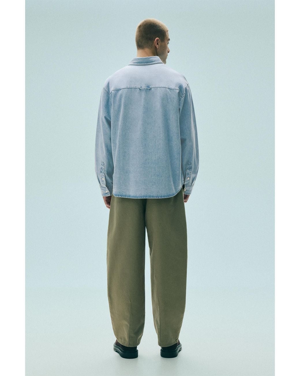 Camicia di Pull&Bear in Blue da Uomo