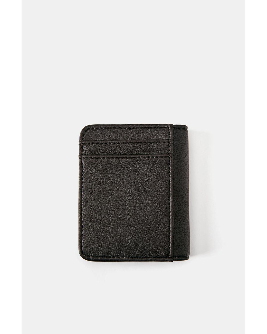 Pull&Bear Black Textured Wallet for men