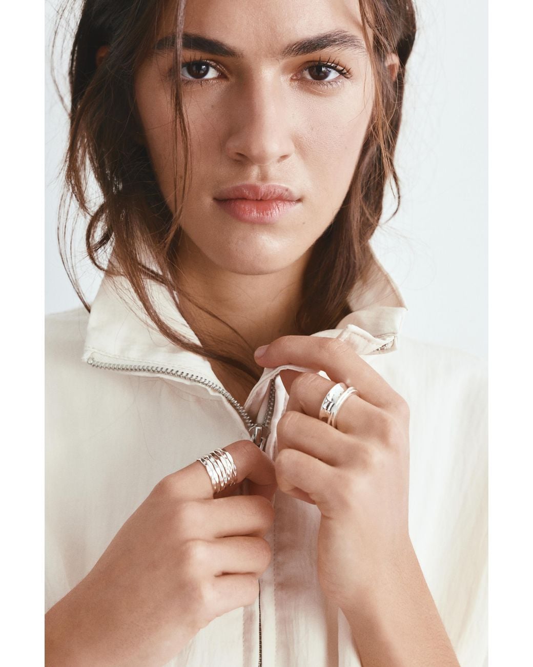 Pull&Bear Gray 2Er-Pack Ringe Mit Textur