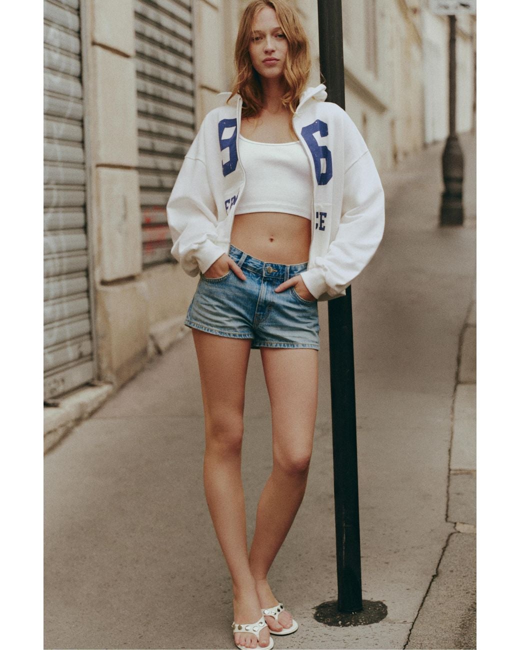Pull&Bear Multicolor France Zip-Up Hoodie