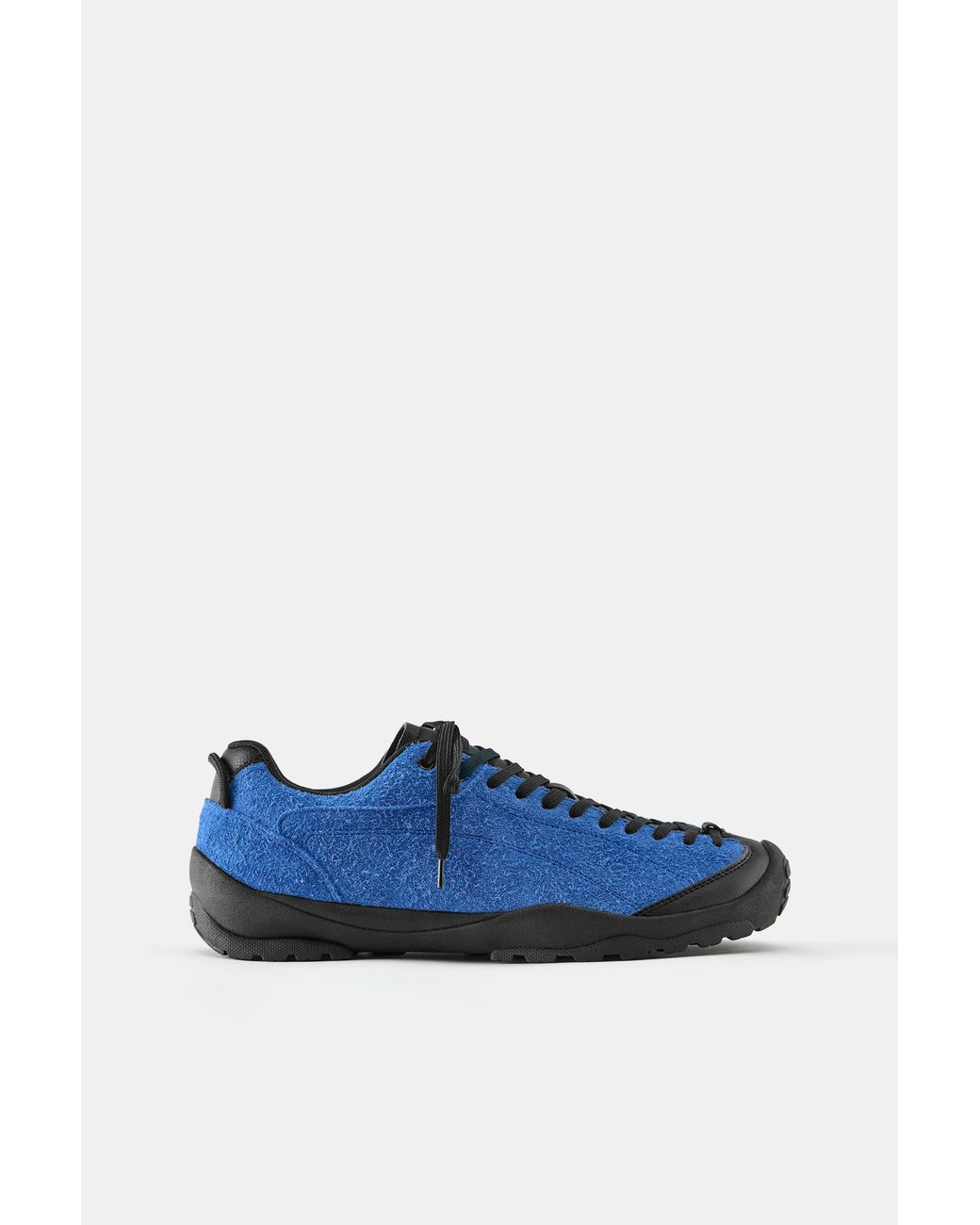 Pull&Bear Trekking-Sneakers Van Leer in het Blue voor heren