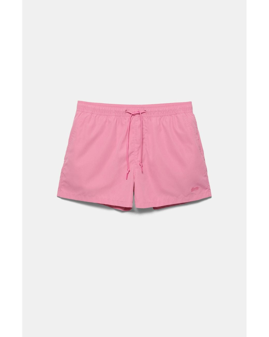 Pull&Bear Pink Basic Swimming Trunks for men