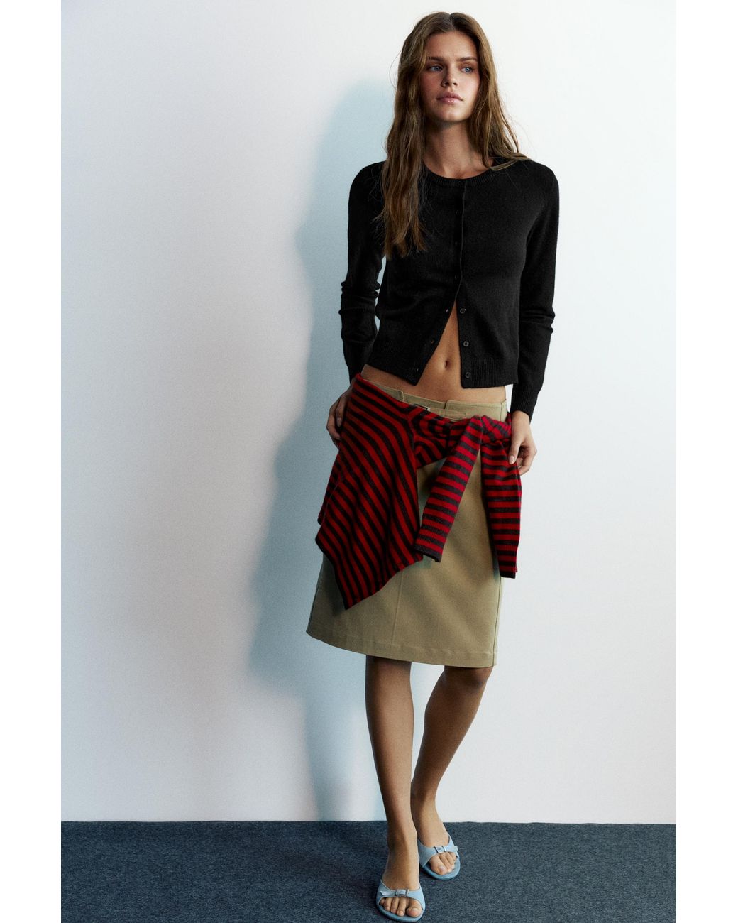 Cardigan Basic di Pull&Bear in Black