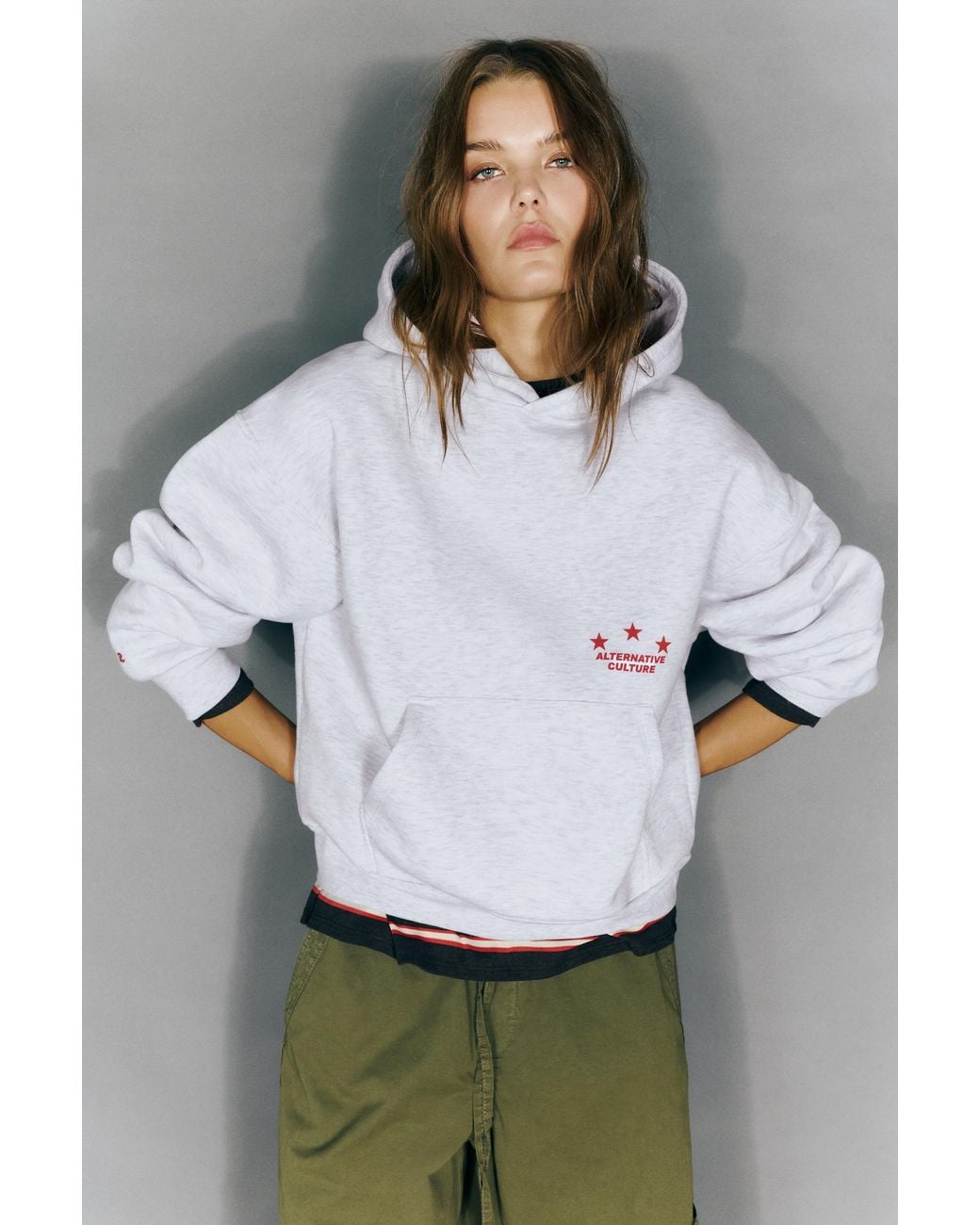 Pull&Bear Multicolor Star Graphic Hoodie