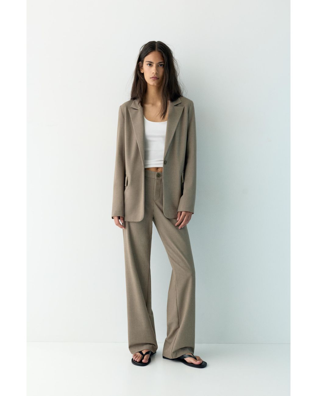 Pull&Bear Basic Blazer in het Gray