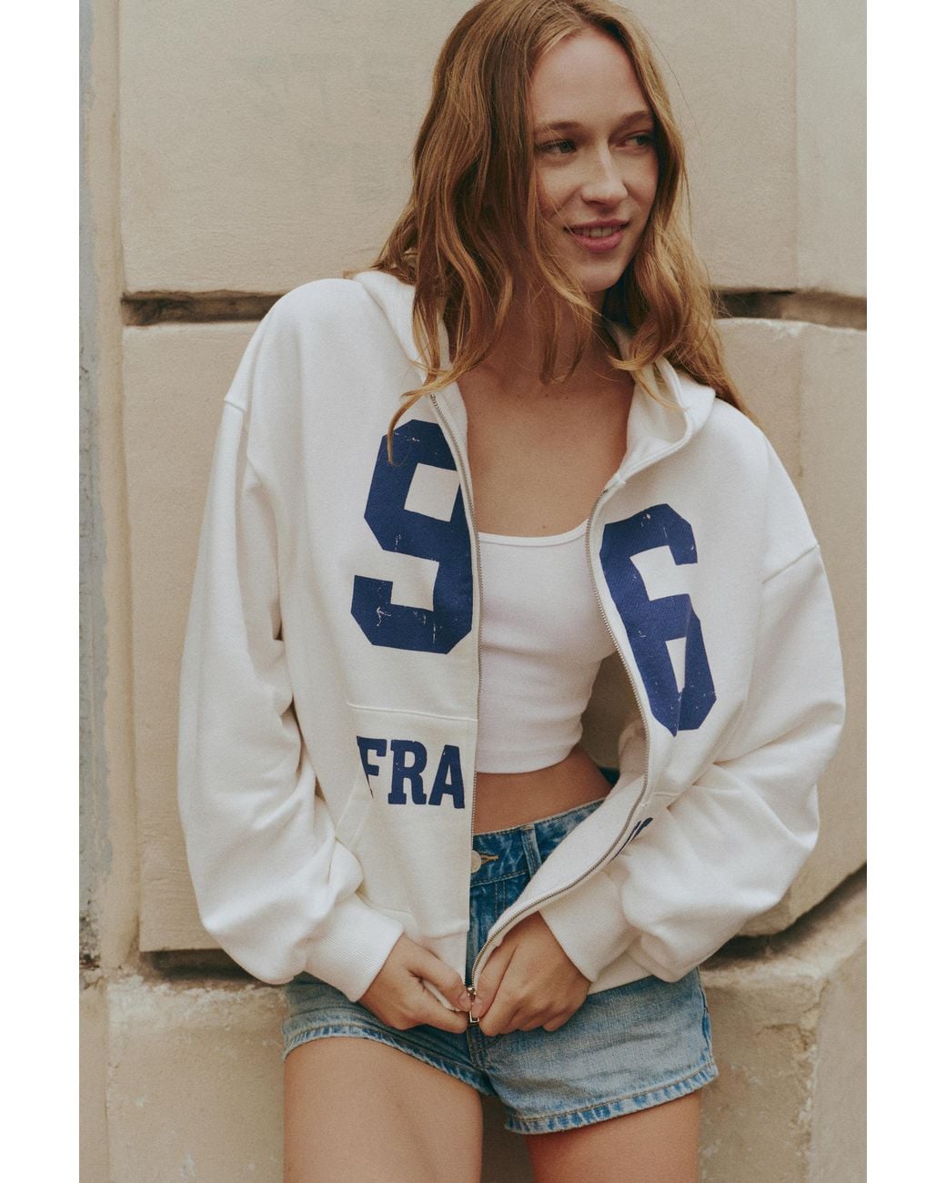 Pull&Bear Multicolor France Zip-Up Hoodie