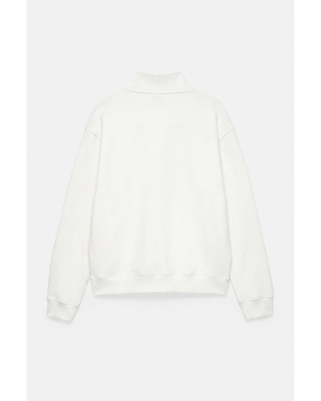 Pull&Bear White Quarter-Zip Sweatshirt for men