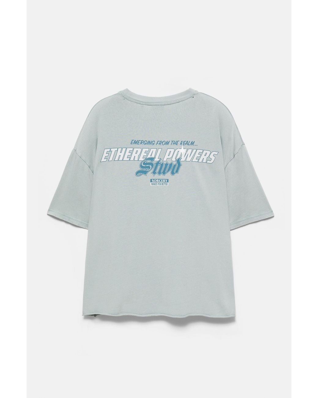 Pull&Bear Gray Stwd Boxy T-Shirt for men