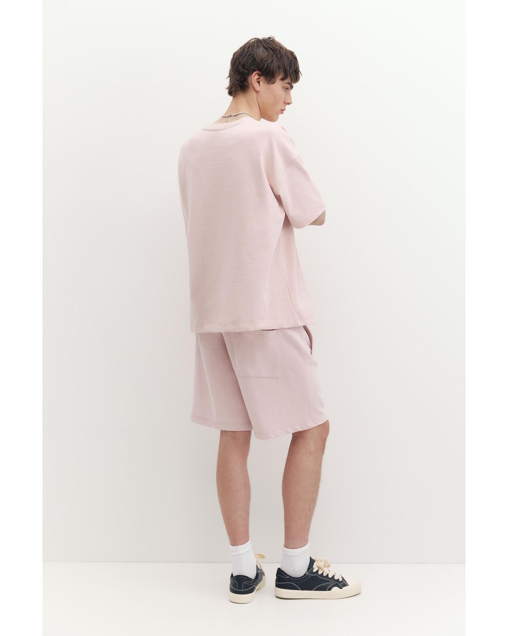 Pull&Bear Pink Stwd Jogger Bermuda Shorts for men