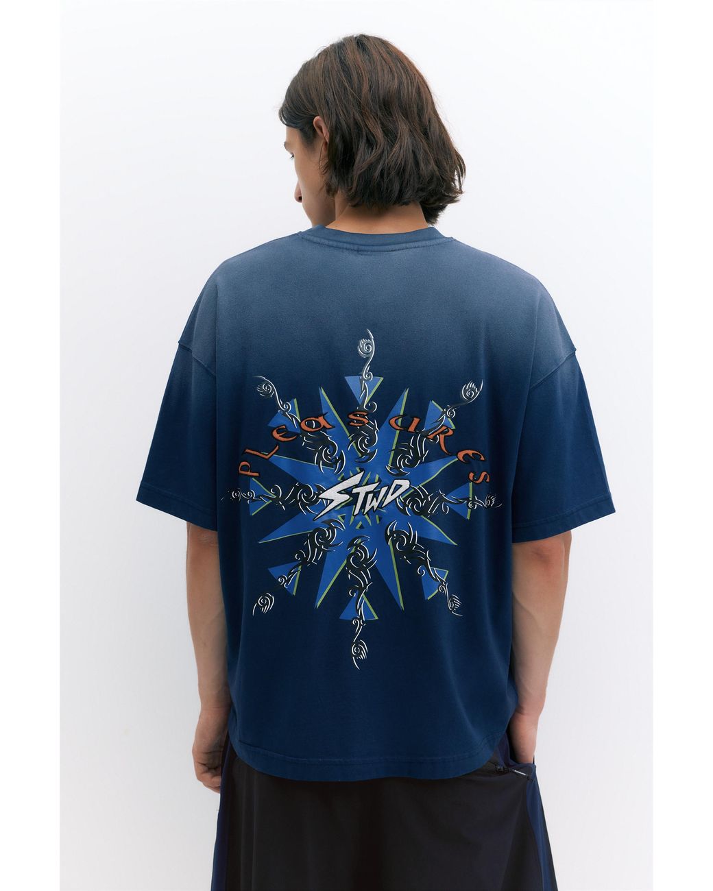 Pull&Bear Blue Pleasures X Stwd Boxy T-Shirt for men