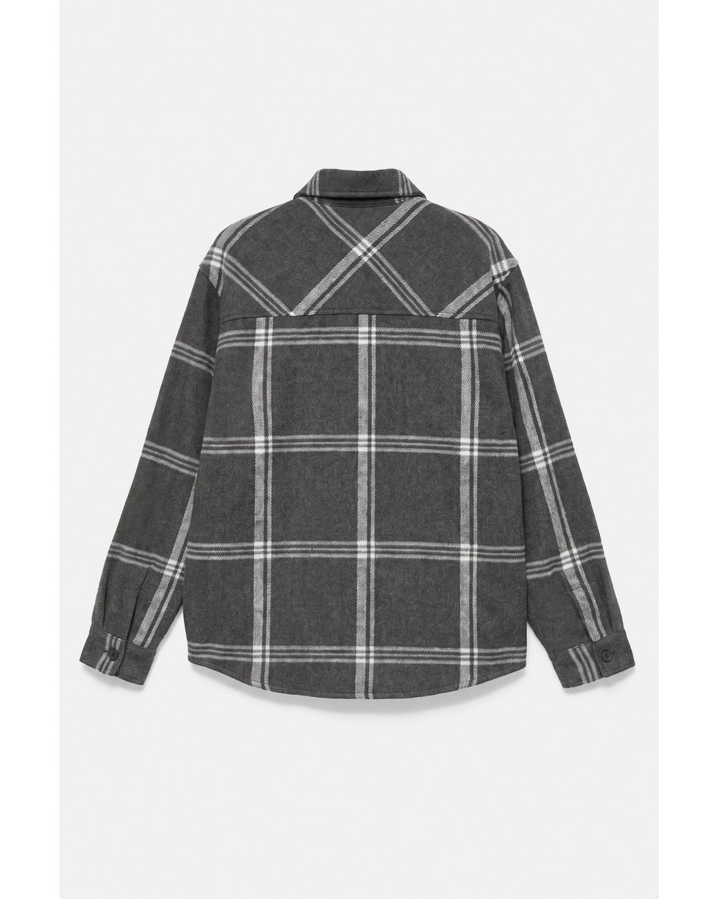 Giacca Camicia A Maniche Lunghe A Quadri di Pull&Bear in Black da Uomo