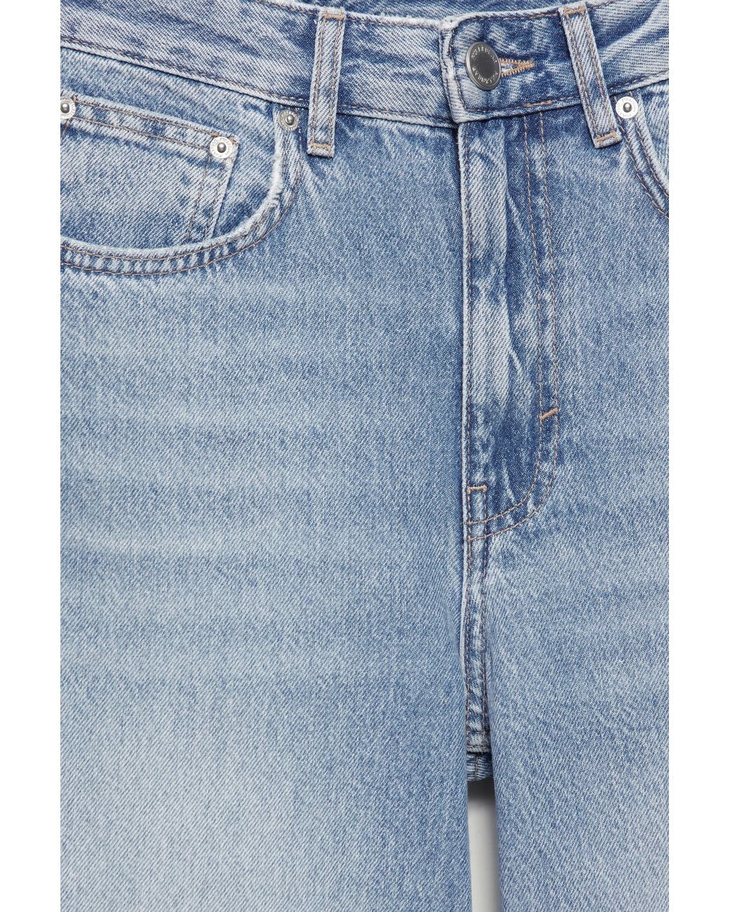Pull&Bear Patchwork Jeans Met Wijde Pijpen in het Blue