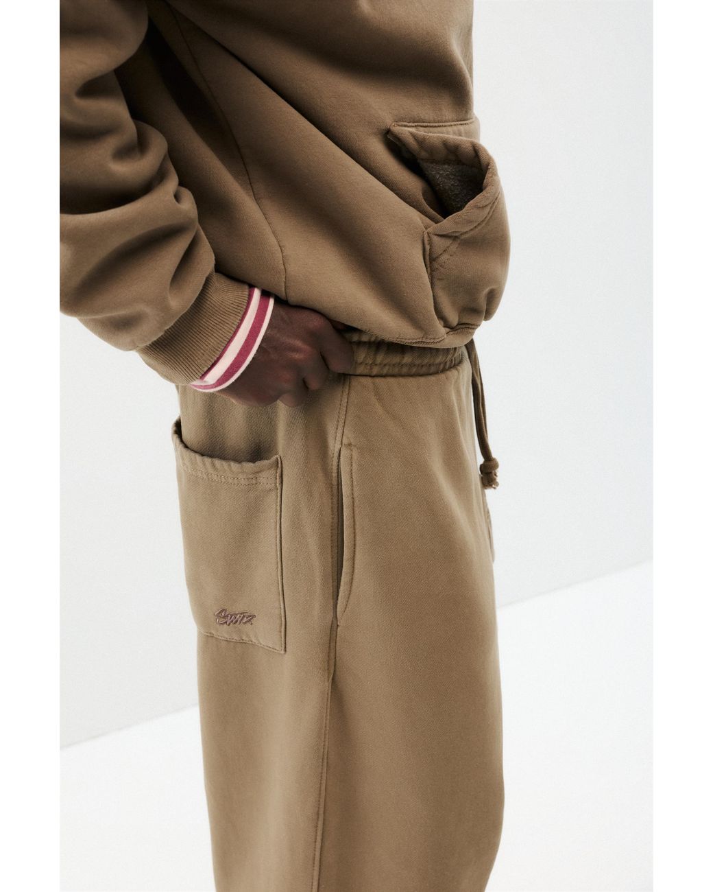Pull&Bear Natural Stwd Jogger Trousers for men