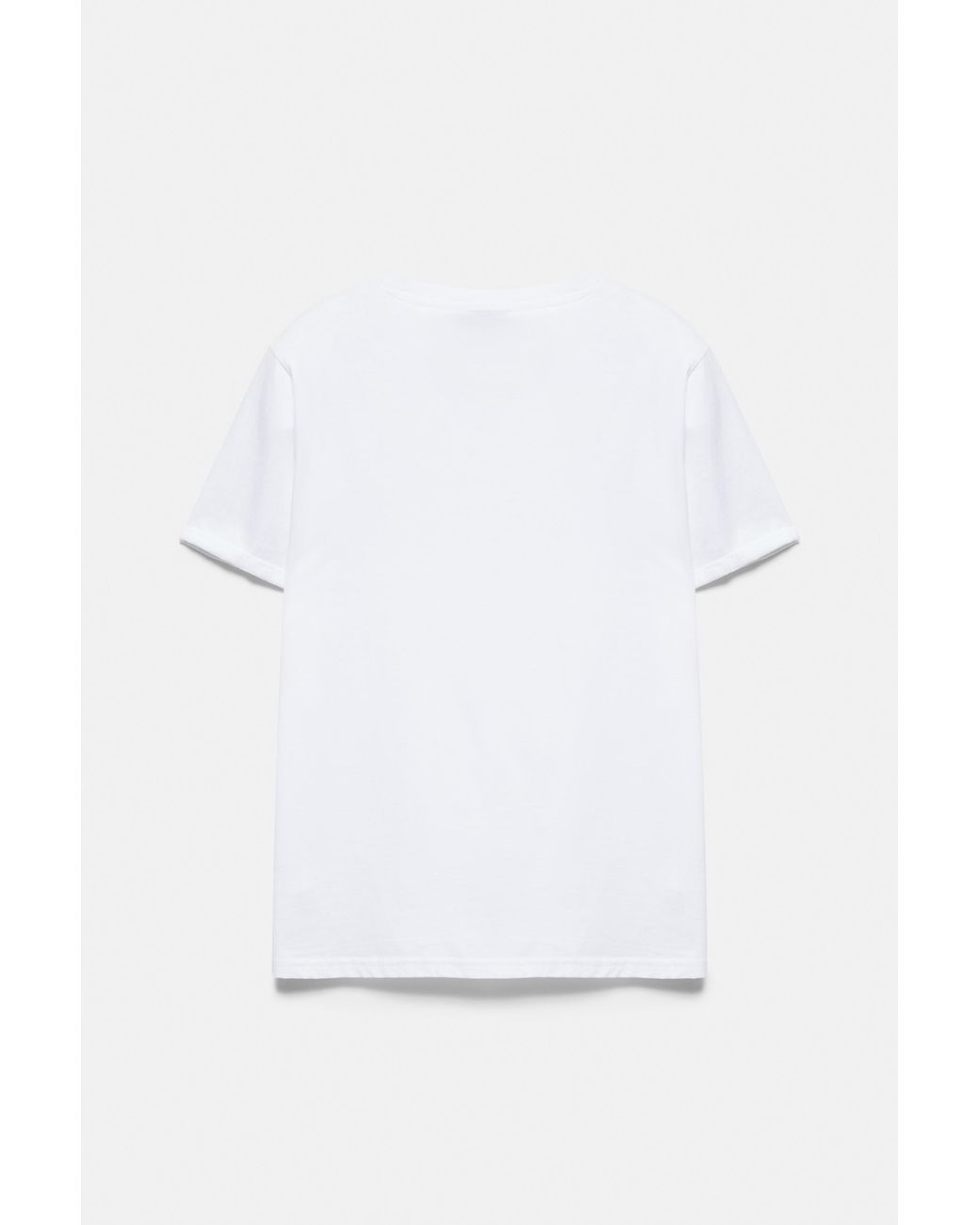 Pull&Bear White Muscle Fit T-Shirt for men